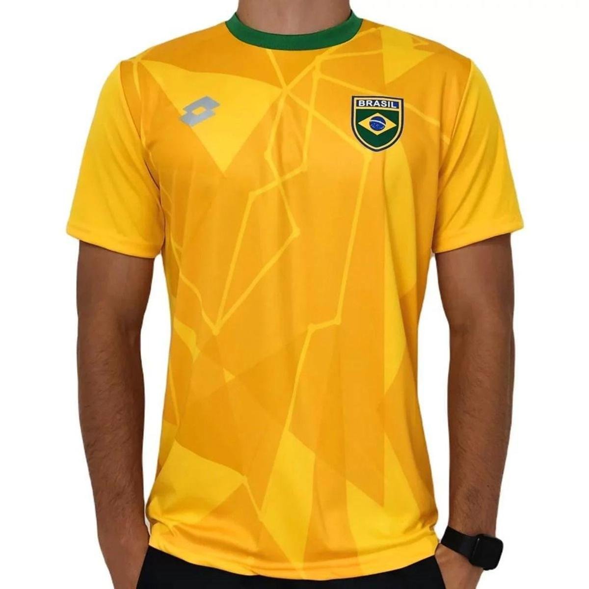 Camisa Lotto Seleção Brasil Masculina Menor preço em Camisa Lotto Seleção Brasil Masculina
