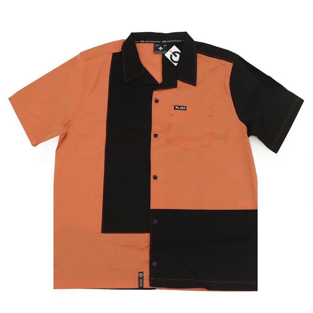 Camisa LRG Botão Elevated Makers Woven - Preto/Ferrugem