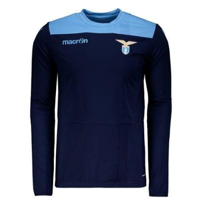 Camisa Macron Lazio Treino 2017 Masculina - Azul | Netshoes