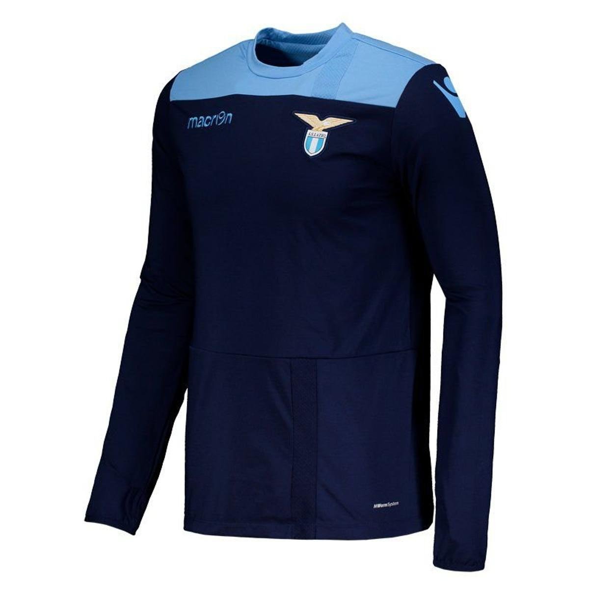 Camisa Macron Lazio Treino 2017 Masculina - Azul | Netshoes