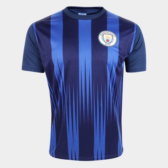 Camisa Manchester City Cambrian Masculina - Marinho Menor preço em Camisa Manchester City Cambrian Masculina - Marinho