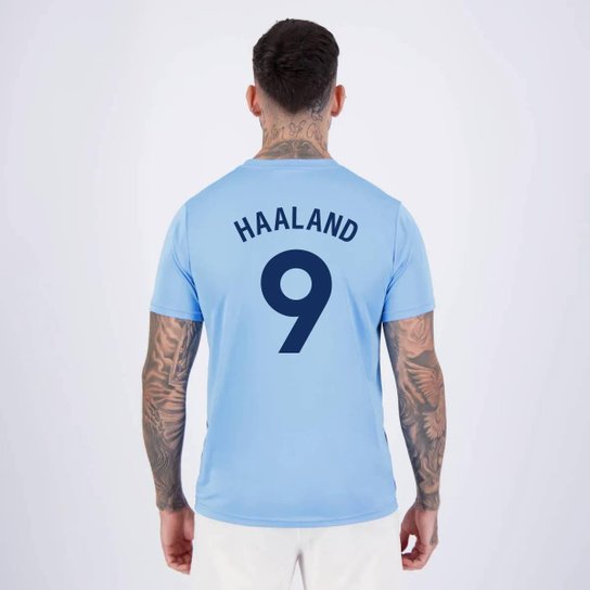 Camisa Manchester City Haaland 9 Escudo Marinho