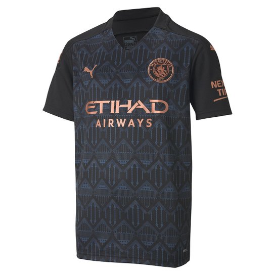 Camisa Manchester City Juvenil Away 20/21 s/n° Torcedor Puma - Preto+Azul é ruim? Camisa Manchester City Juvenil Away 20/21 s/n° Torcedor Puma - Preto+Azul é boa?