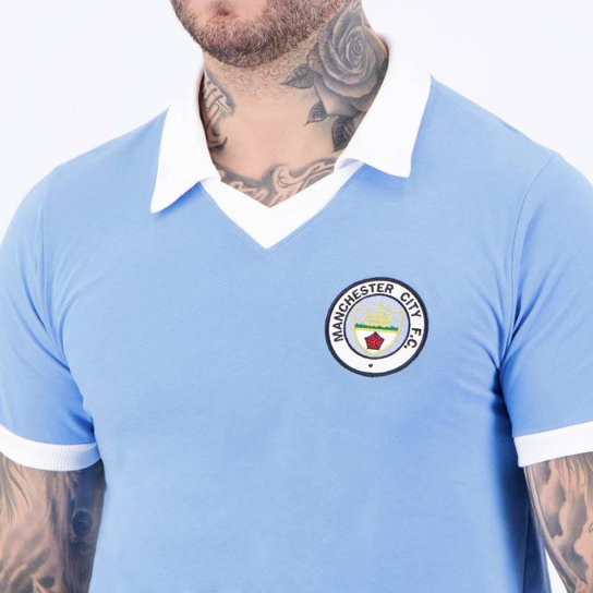 Camisa Manchester City Retrô 1970 Azul
