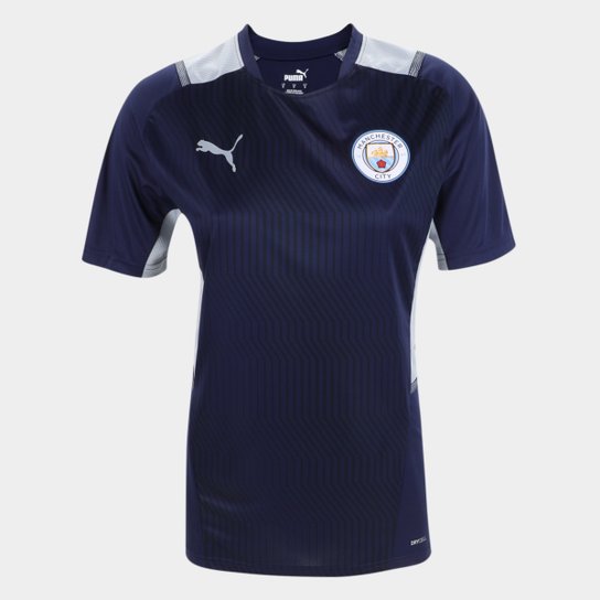 Camisa Manchester City Treino 21/22 Puma Masculina - Azul Escuro Menor preço em Camisa Manchester City Treino 21/22 Puma Masculina - Azul Escuro