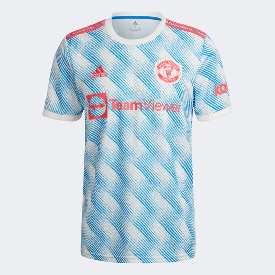 Camisa Manchester United Away 21/22 s/n° Torcedor Adidas Masculina - Azul+Branco Menor preço em Camisa Manchester United Away 21/22 s/n° Torcedor Adidas Masculina - Azul+Branco