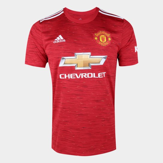 Camisa Manchester United Home 20/21 s/n° Torcedor Adidas Masculina - Vermelho Menor preço em Camisa Manchester United Home 20/21 s/n° Torcedor Adidas Masculina - Vermelho
