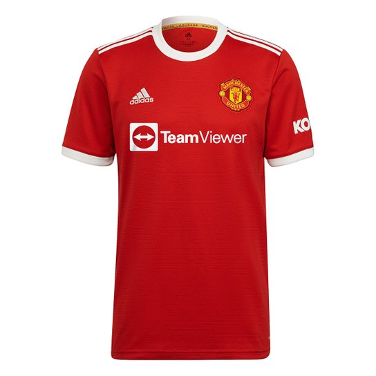 Camisa Manchester United Home 21/22 s/n° Torcedor Adidas Masculina - Vermelho Menor preço em Camisa Manchester United Home 21/22 s/n° Torcedor Adidas Masculina - Vermelho