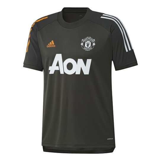 Camisa Manchester United Treino 20/21 Adidas Masculina - Chumbo Menor preço em Camisa Manchester United Treino 20/21 Adidas Masculina - Chumbo