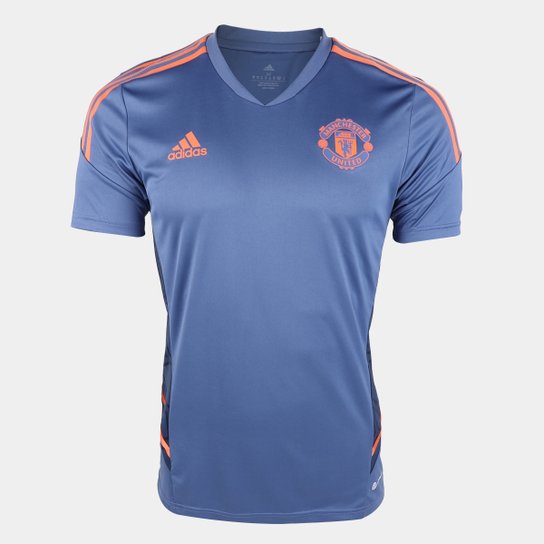 Camisa Manchester United Treino 22/23 S/N° Adidas Masculina - Azul Escuro Menor preço em Camisa Manchester United Treino 22/23 S/N° Adidas Masculina - Azul Escuro