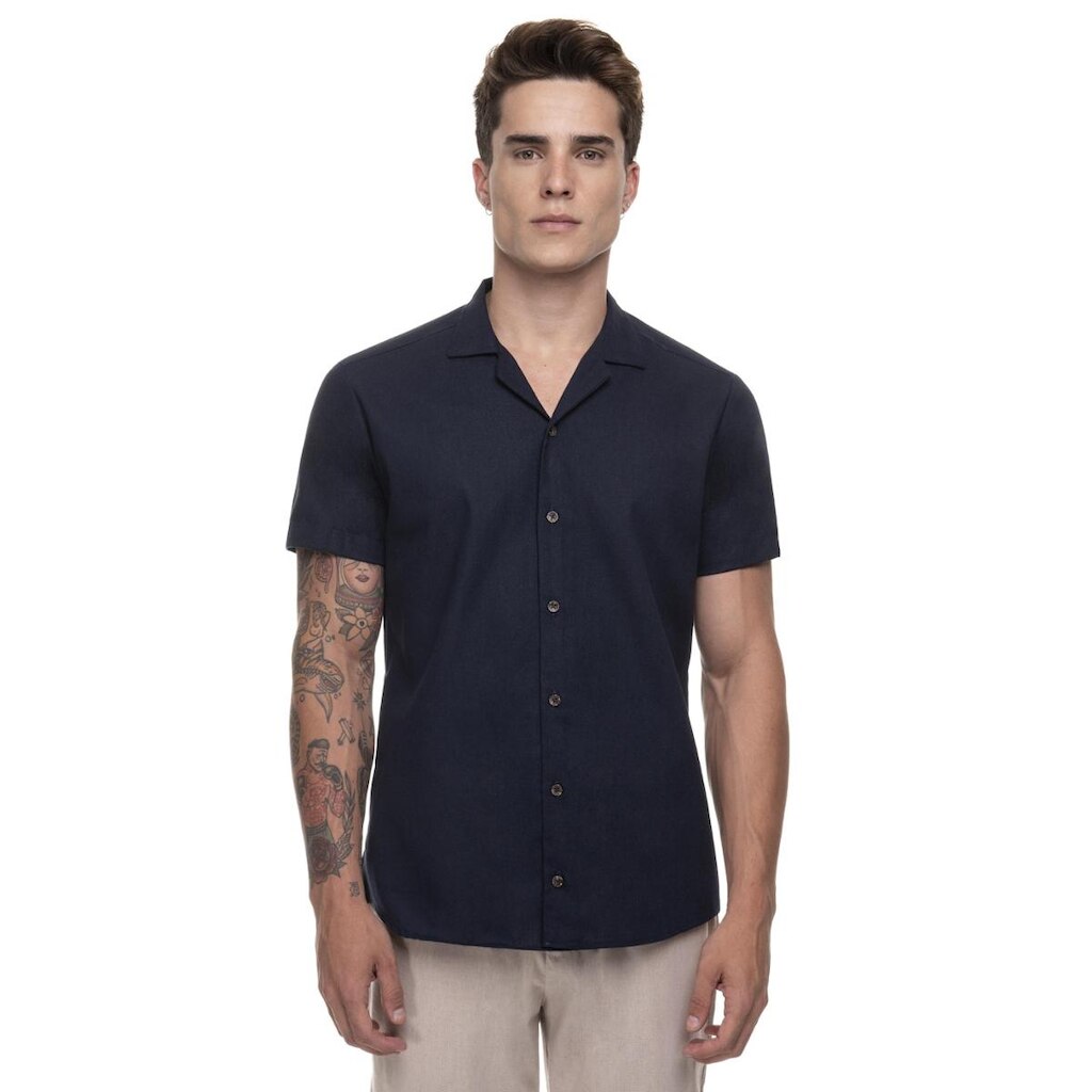 Camisa Manga Curta Linho Drazzo Maluhia