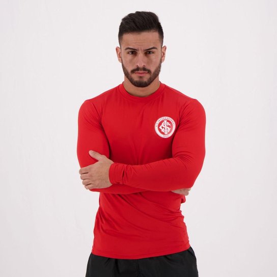 Camisa Manga Longa Internacional Proteção UV Masculina - Vermelho Menor preço em Camisa Manga Longa Internacional Proteção UV Masculina - Vermelho