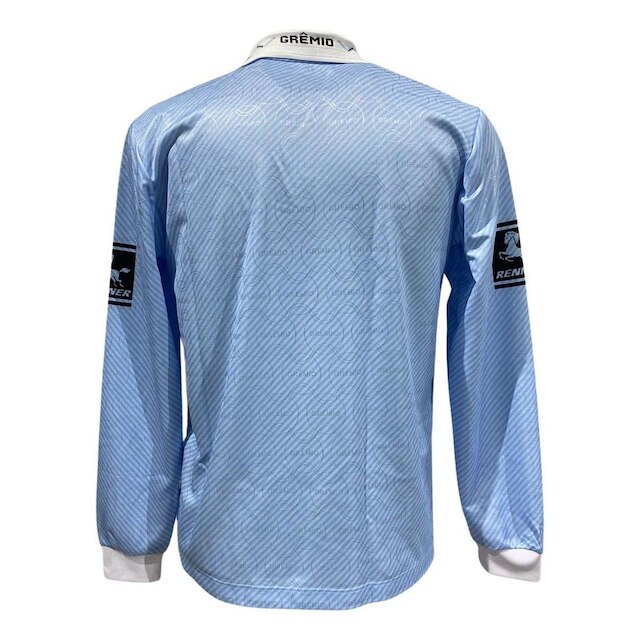 Camisa Manga Longa Masculina Retrô Grêmio Celest 1995 Renner