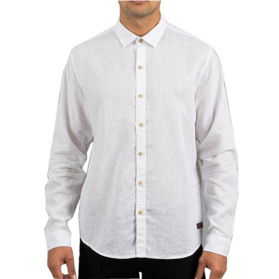 Camisa Manga Longa Mcd Linnen Masculina - Branco