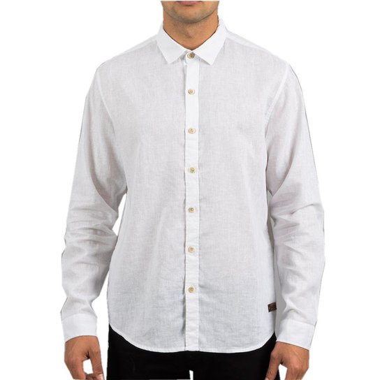 Camisa Manga Longa Mcd Linnen   Masculina - Branco