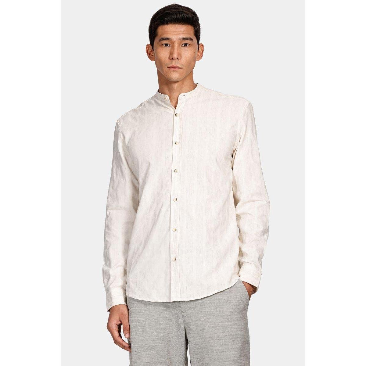 Camisa Manga Longa Move Regular Gola Padre Rústica Natural Menor preço em Camisa Manga Longa Move Regular Gola Padre Rústica Natural