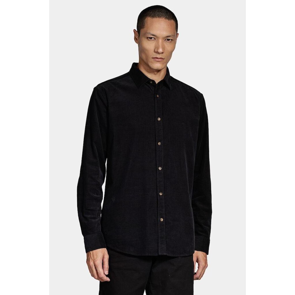 Camisa Manga Longa Move Slim em Veludo Cotelê Preto