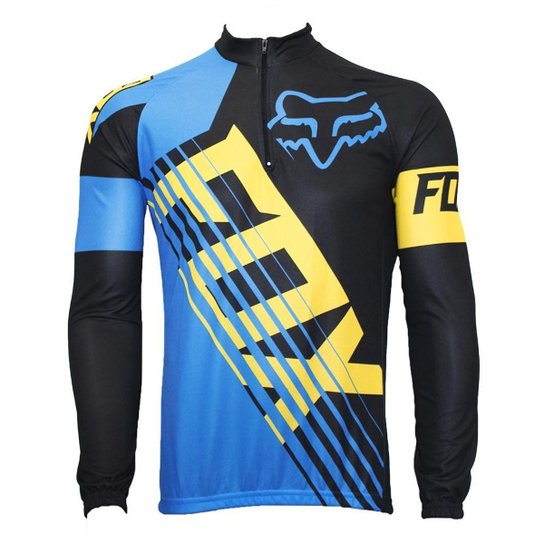 Camisa Manga Longa Pro Tour Fox - Azul Menor preço em Camisa Manga Longa Pro Tour Fox - Azul