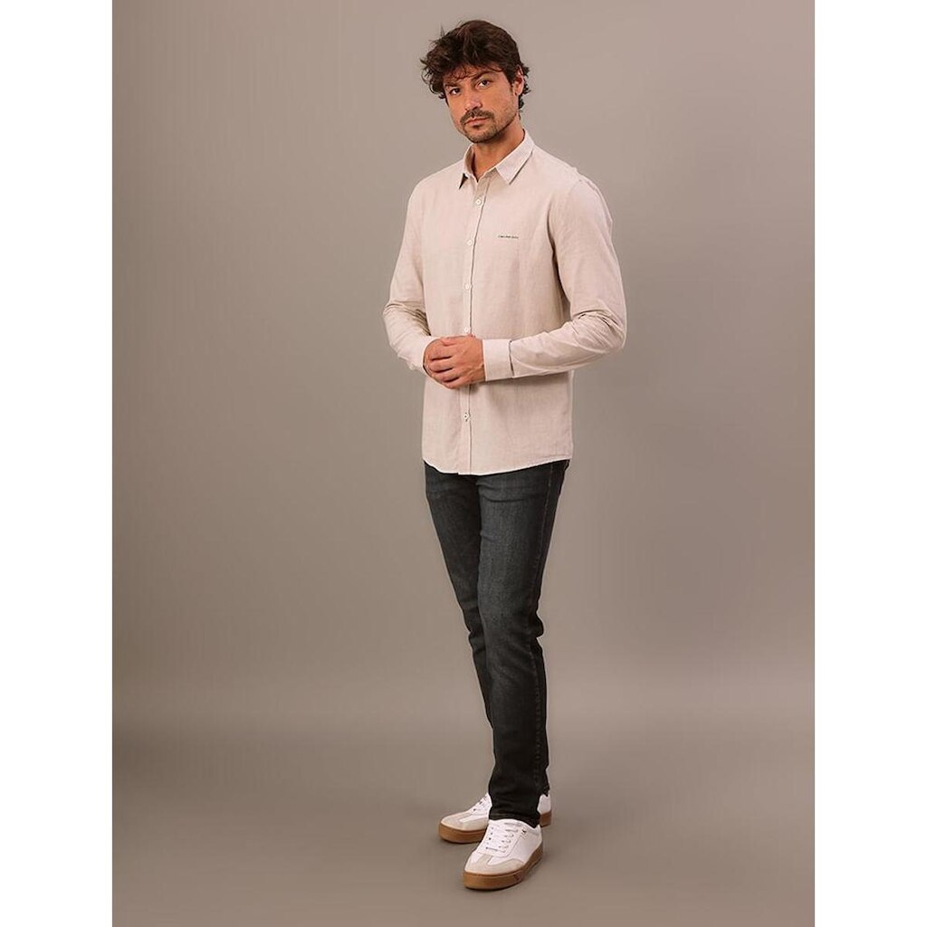 Camisa Manga Longa Slim Listrada Silk Logo