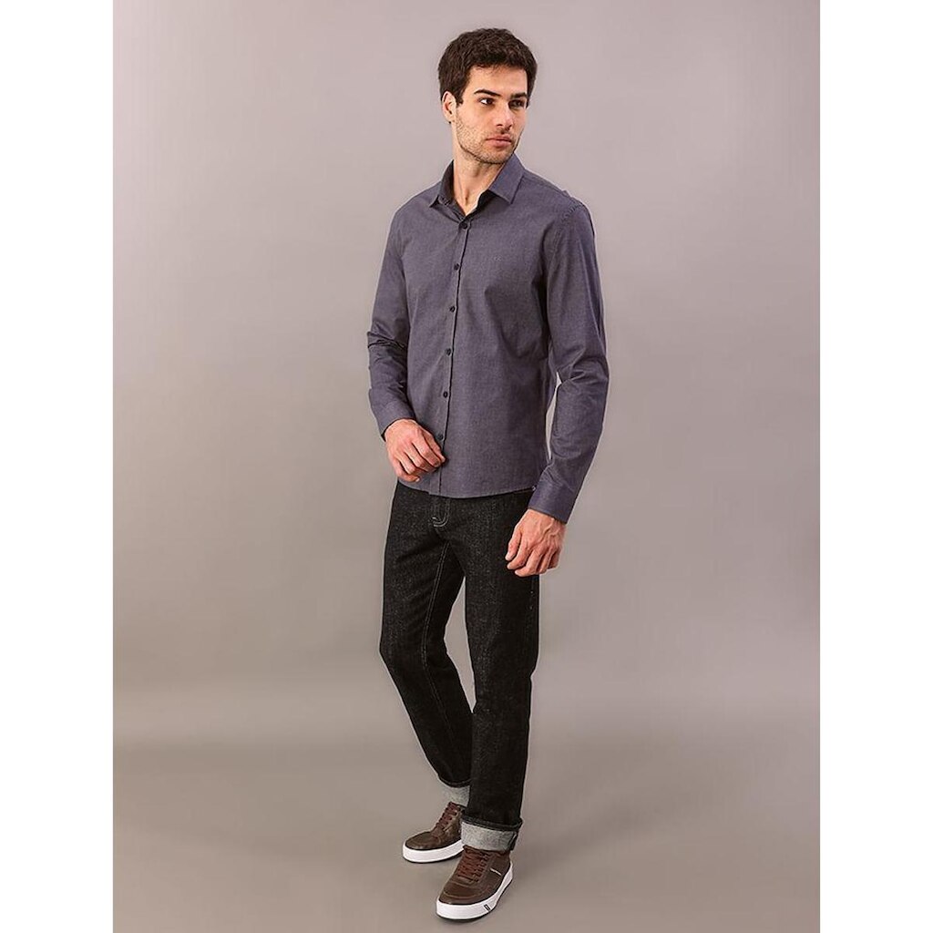 Camisa Manga LongaSlim Fil a Fil