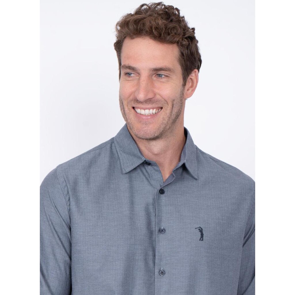 Camisa Maquinetada Aleatory Budapeste Azul