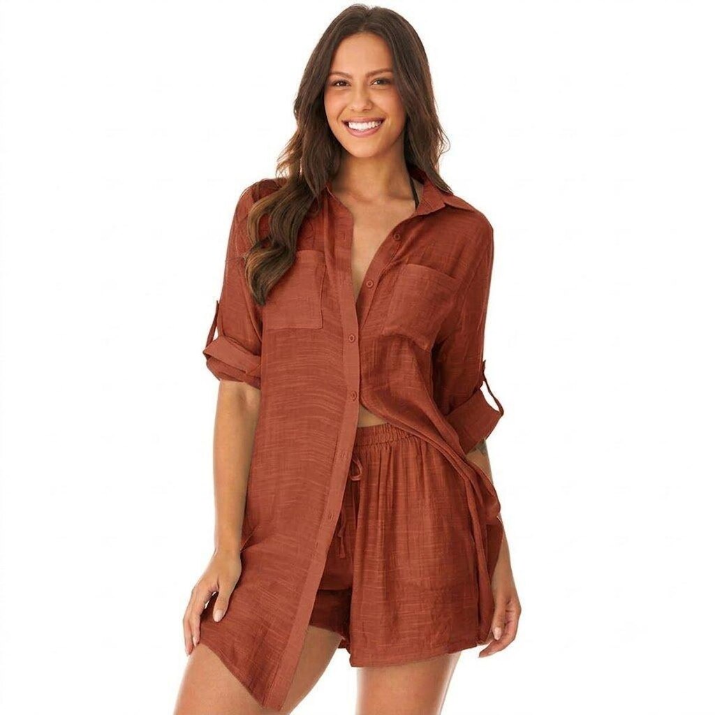 Camisa Marcyn Saida De Praia Feminina