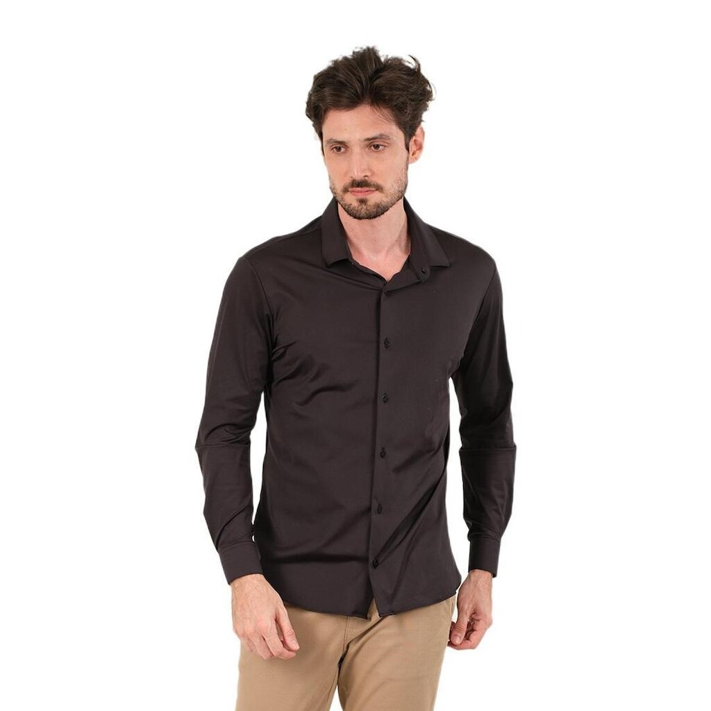 Camisa Masc. Slim Fit Elastic Tech Comfort Sibra ML4422S