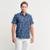 Camisa Masculina Azul Estampada - 1 - Azul