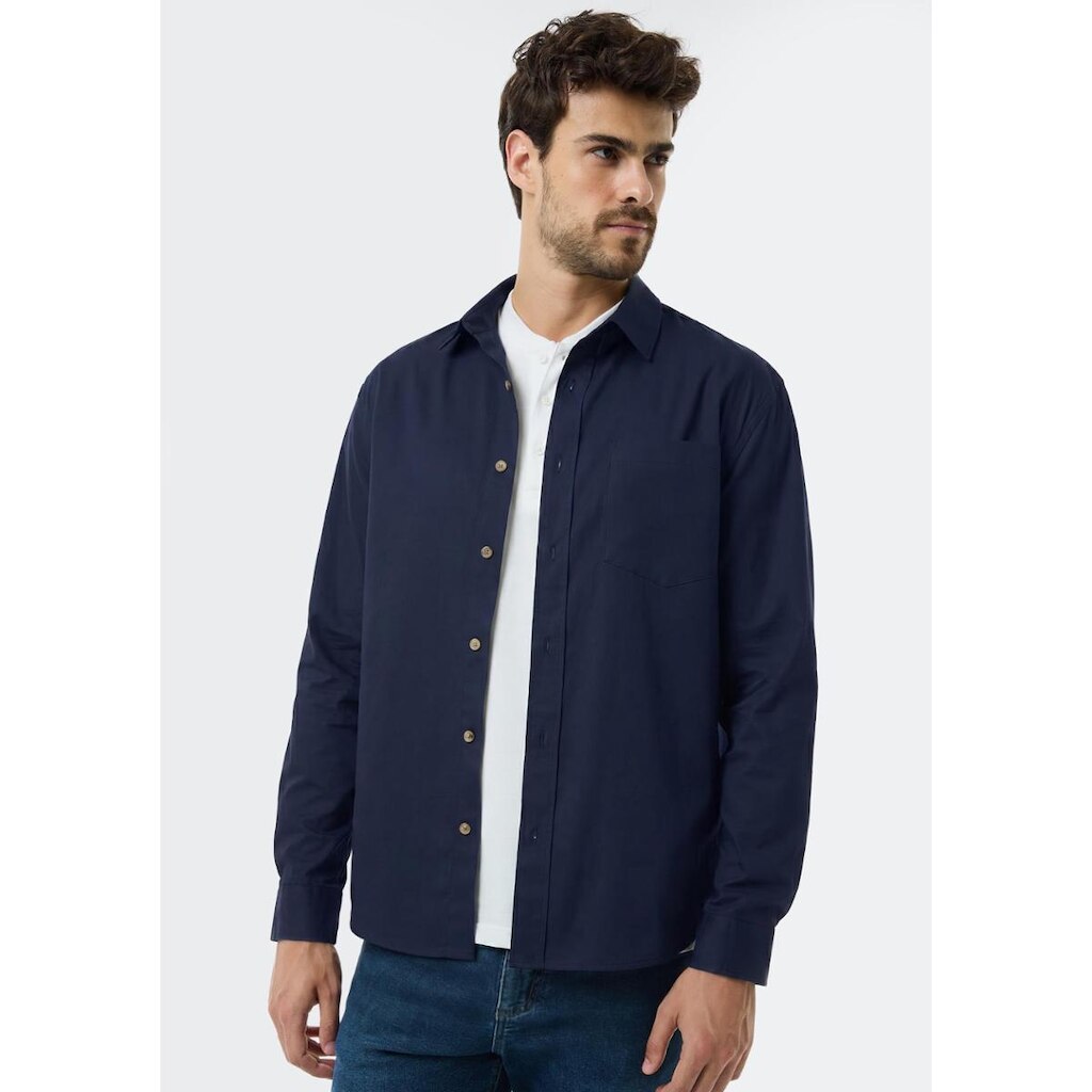 Camisa Masculina Comfort Em Sarja Hering