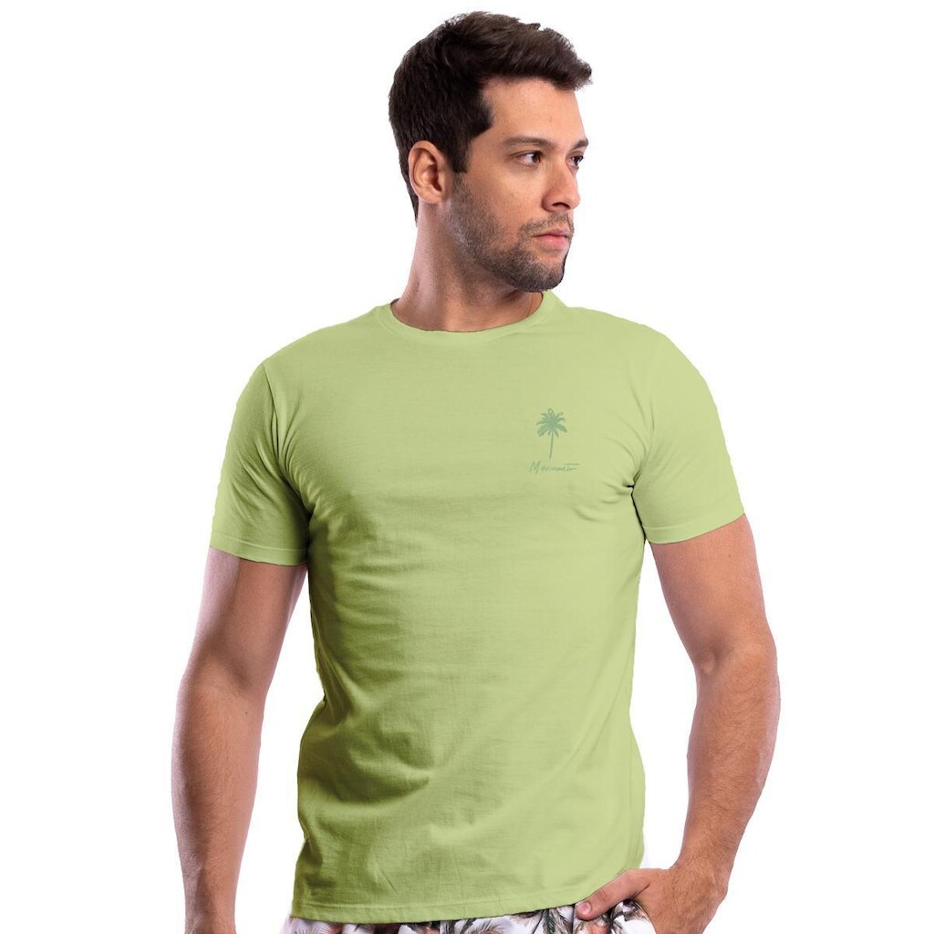 Camisa Masculina Coqueiro Verde Lima