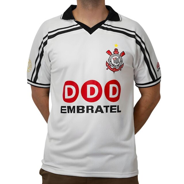 Camisa Masculina Corinthians Polo Retrô 1998