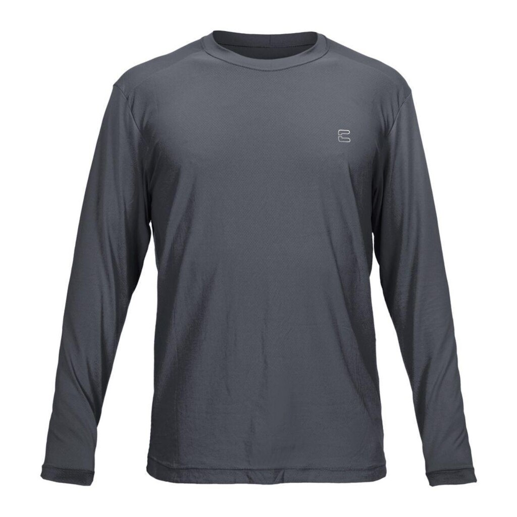 Camisa Masculina Curtlo Active Fresh Manga Longa Chumbo G