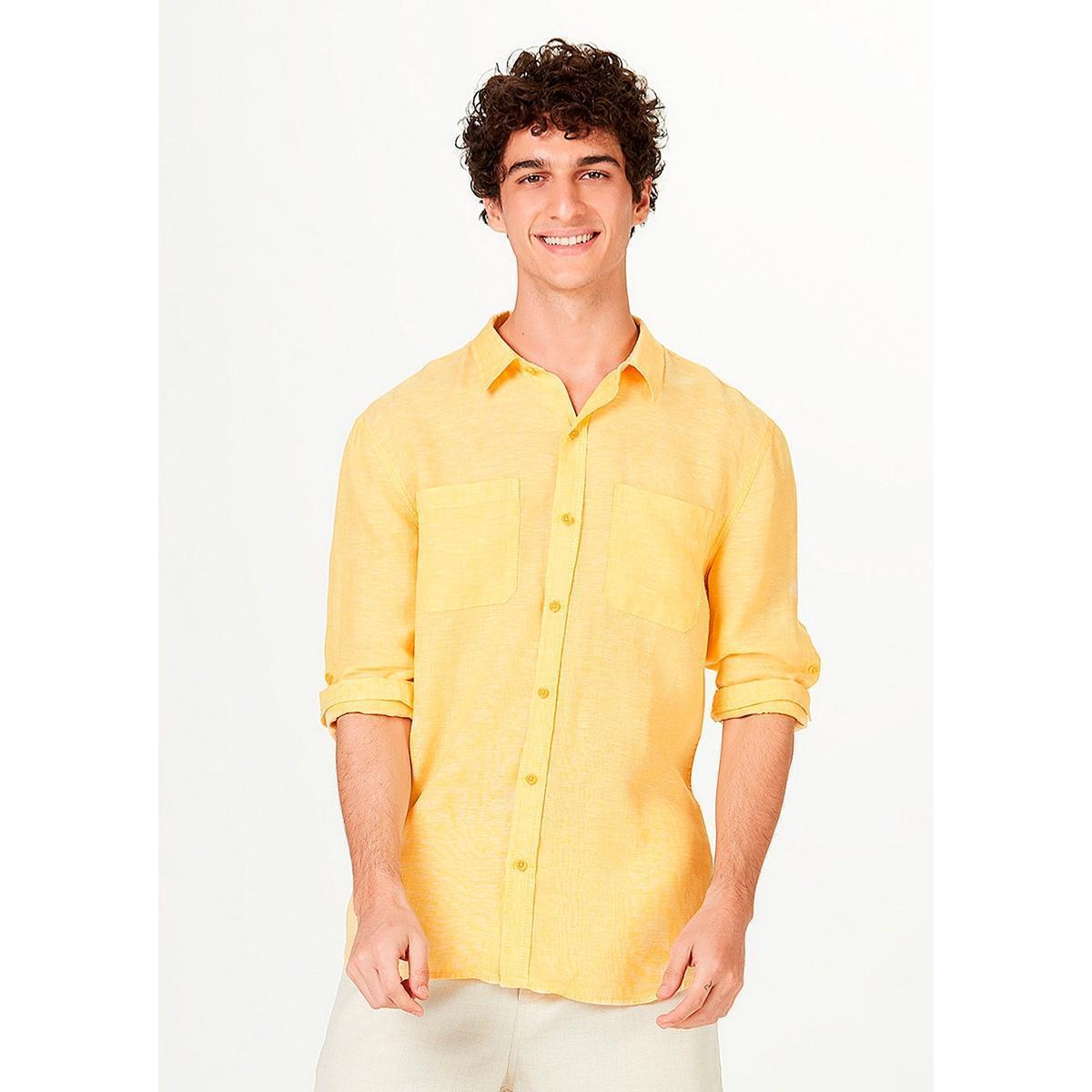camiseta linho masculina