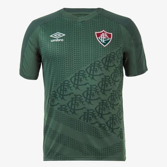 Camisa Masculina Fluminense 22/23 Treino Verde Umbro Oficial - Verde Menor preço em Camisa Masculina Fluminense 22/23 Treino Verde Umbro Oficial - Verde