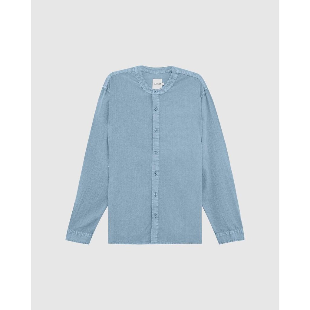 Camisa Masculina Gola Redonda Em Linho Com Algodão