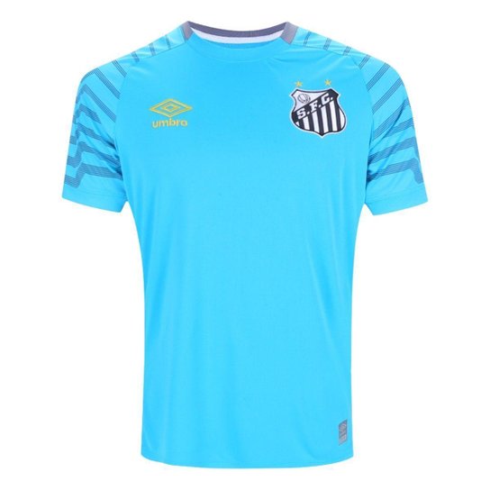 Camisa Masculina Goleiro Santos s/n° Torcedor Umbro 2021 Azul Netshoes Camisa Masculina Goleiro Santos s/n° Torcedor Umbro 2021 Azul Netshoes