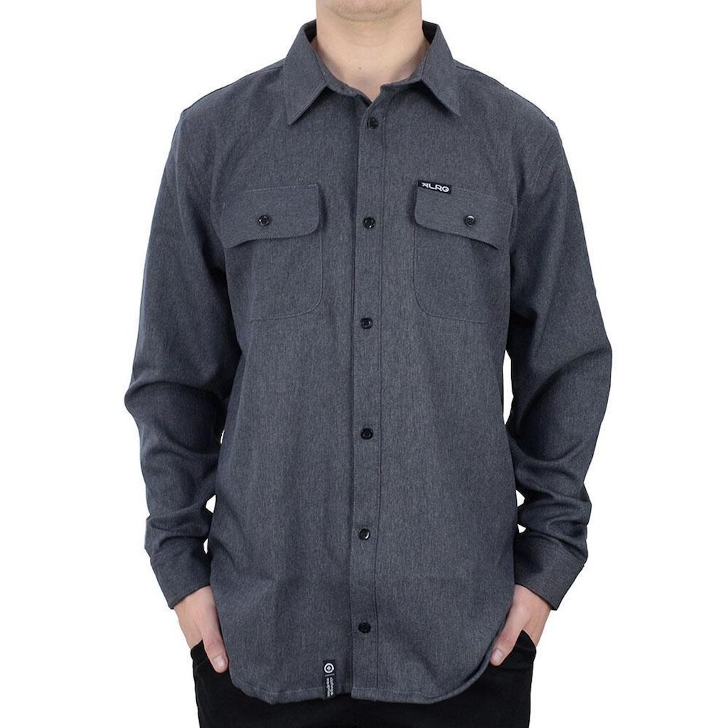 Camisa Masculina LRG Elevated Stacked Cinza - 6105
