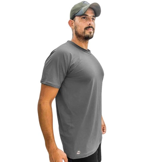 Camisa Masculina Manga Curta Básica Com Gola V Respirável