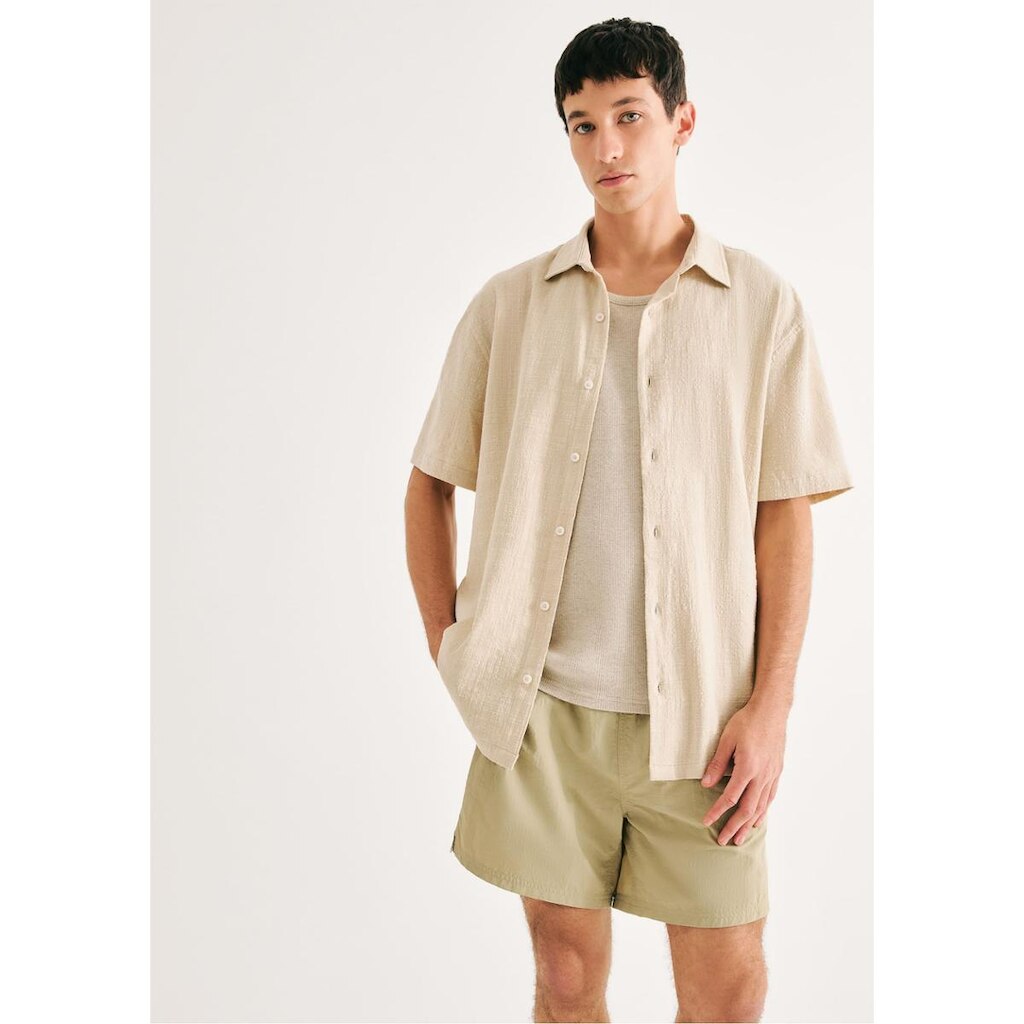 Camisa Masculina Manga Curta Em Algodão