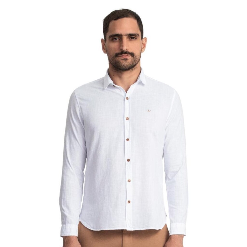 Camisa Masculina Manga Longa Docthos Slim Flame