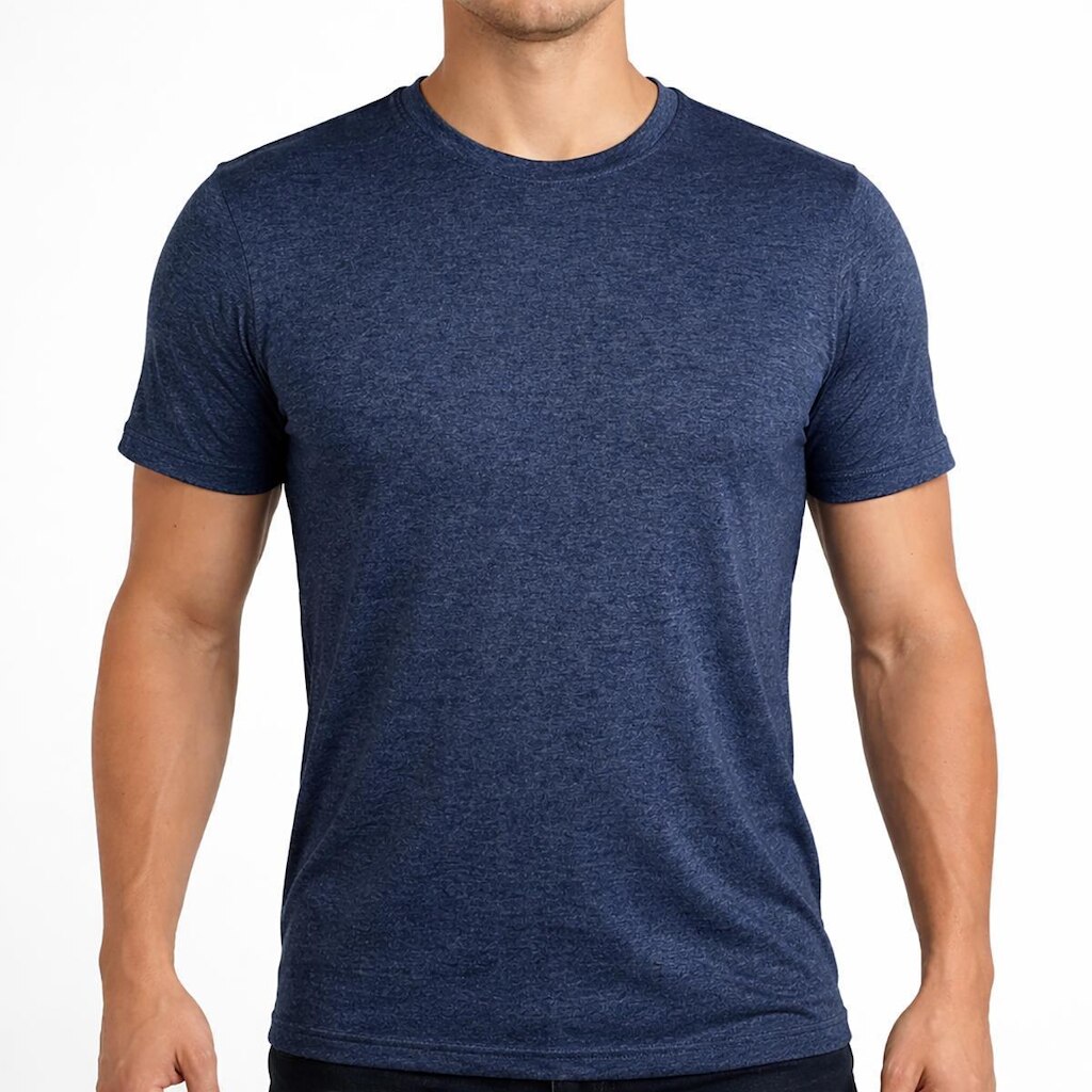 Camisa Masculina Mescla Confortável Algodão Alta Qualidade Casual