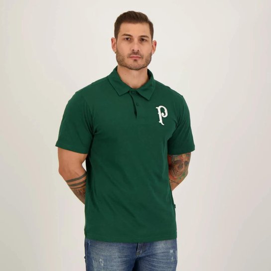 Camisa Masculina Palmeiras Polo Palestra Verde - Verde Menor preço em Camisa Masculina Palmeiras Polo Palestra Verde - Verde