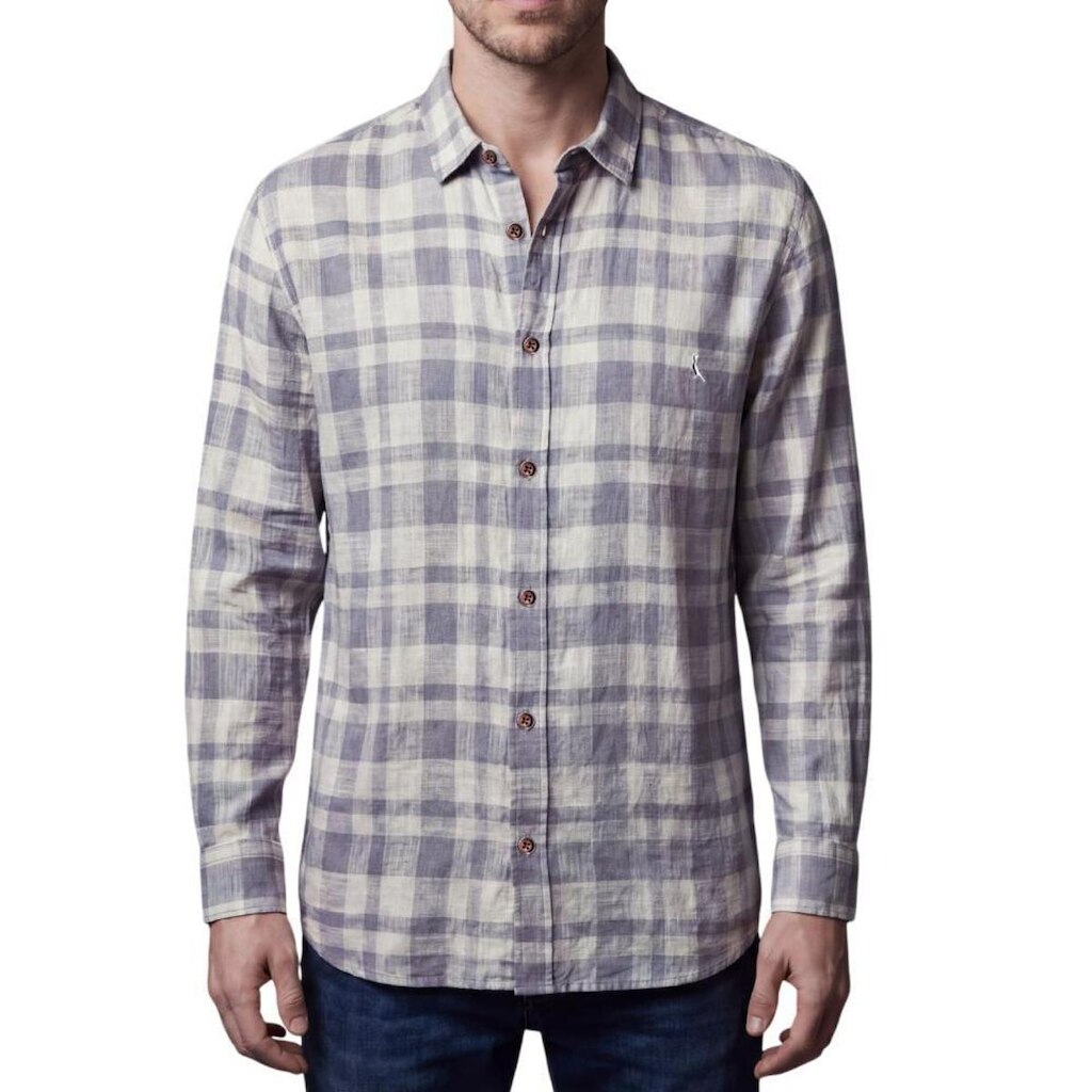 Camisa Masculina Reserva ML Xadrez Flame Cinza - 0101