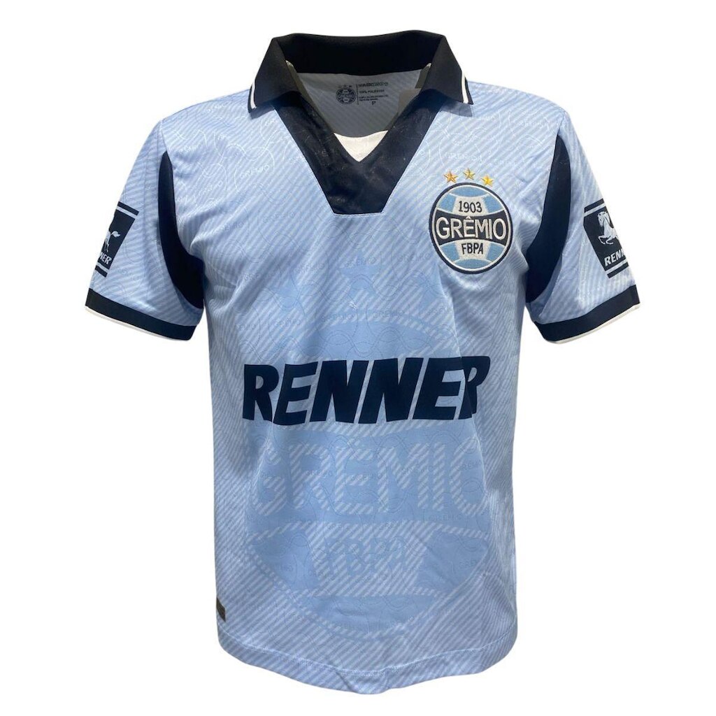 Camisa Masculina Retrô Grêmio Celeste 1996 Renner N10