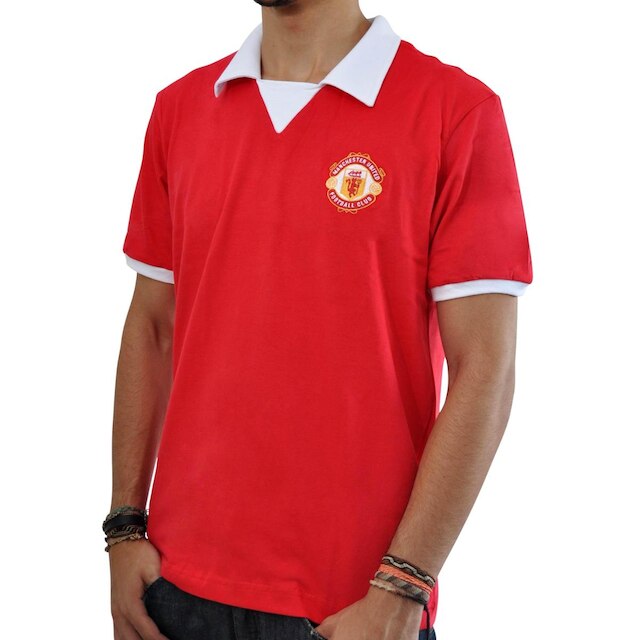 Maillot Vintage Manchester United 1972-1974 - Marque Admiral, Taille S, Manches Longues Rouge