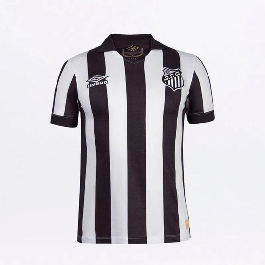 Camisa Masculina Santos Retrô 1963 Umbro Oficial - Preto Menor preço em Camisa Masculina Santos Retrô 1963 Umbro Oficial - Preto