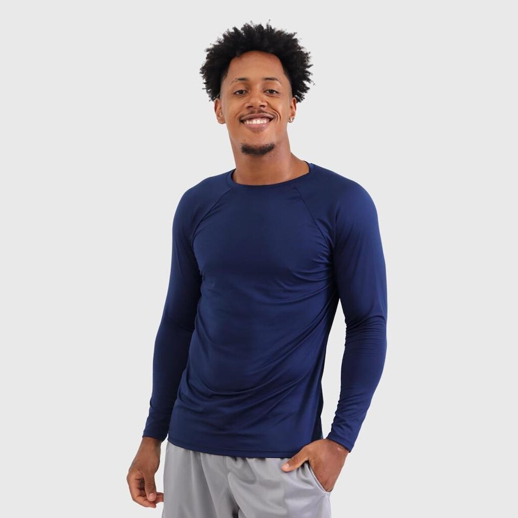 Camisa Masculina UV Fit com Manga Longa Performance e Proteção Total