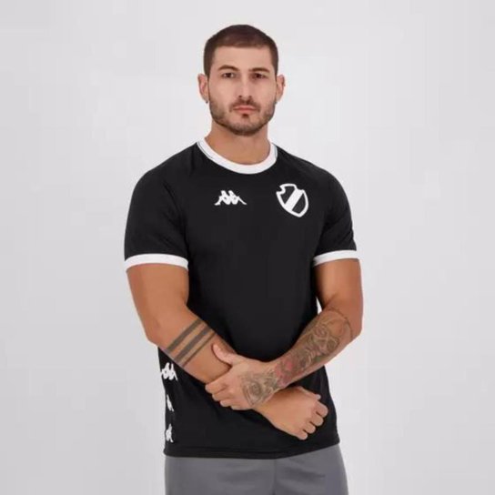 Camisa Masculina Vasco Supporter Caravela Preta - Preto Menor preço em Camisa Masculina Vasco Supporter Caravela Preta - Preto