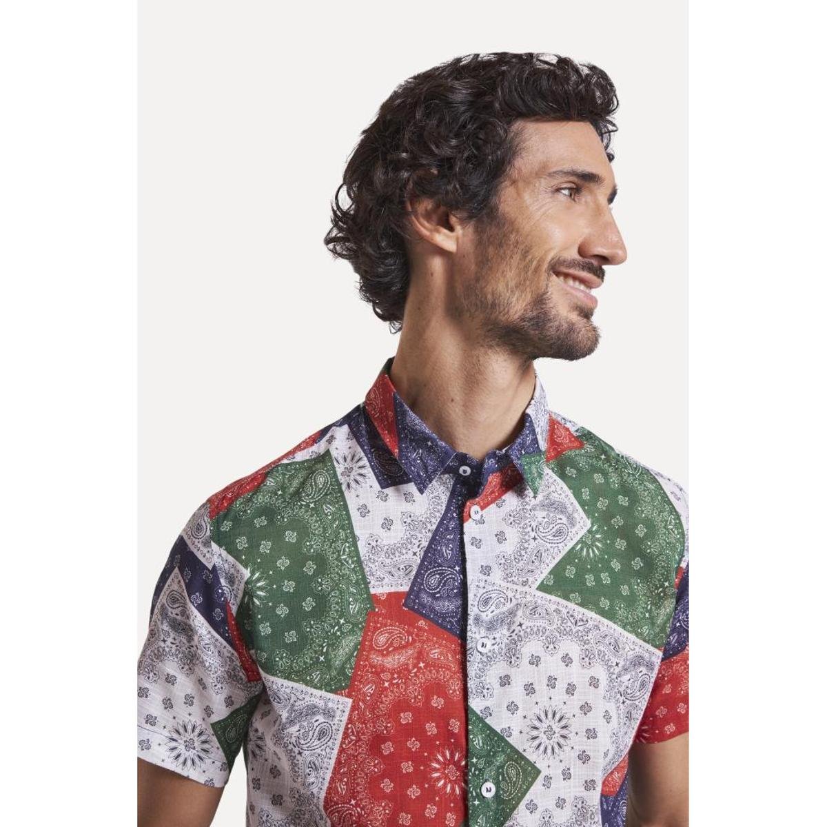 Camisa Mc Estampa Bandana Color Reserva Marinho Netshoes