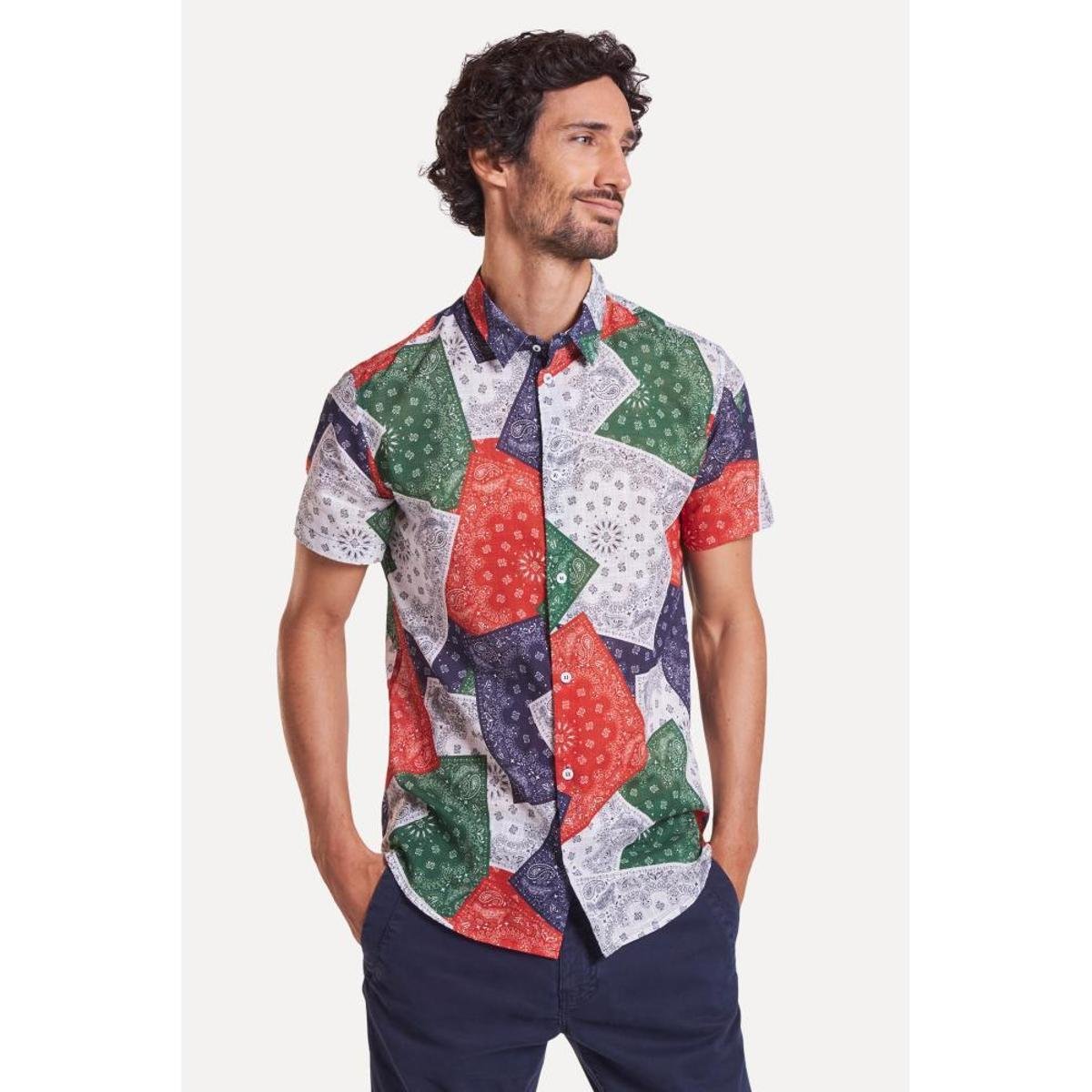 Camisa Mc Estampa Bandana Color Reserva Marinho Netshoes